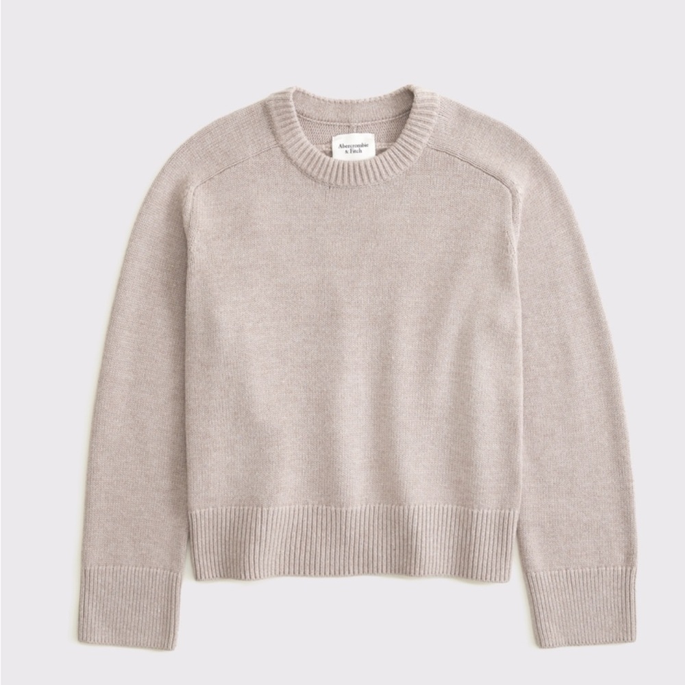 Abercrombie & Fitch Madeline Crewneck Sweater in Sand